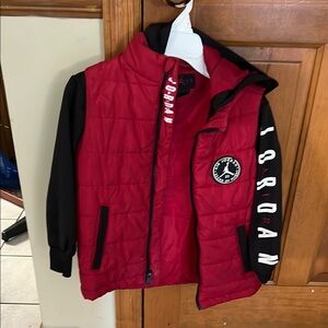 Red and Black Jordan Puffer Jacket